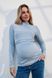 Теплий гольф блакитного кольору з трикотажу рубчик для вагітних та годуючих NR-35.031 фото 1