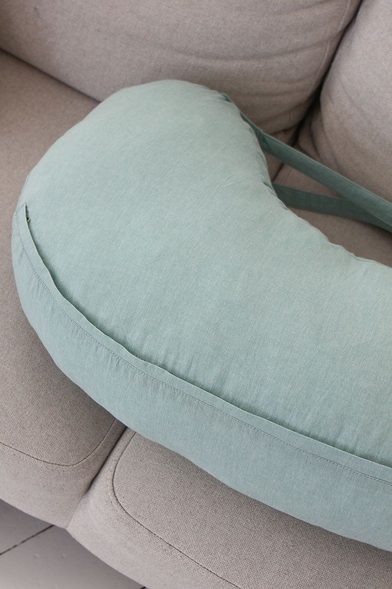 Однотонна подушка для годування з бавовни NUR-1.2.14 фото