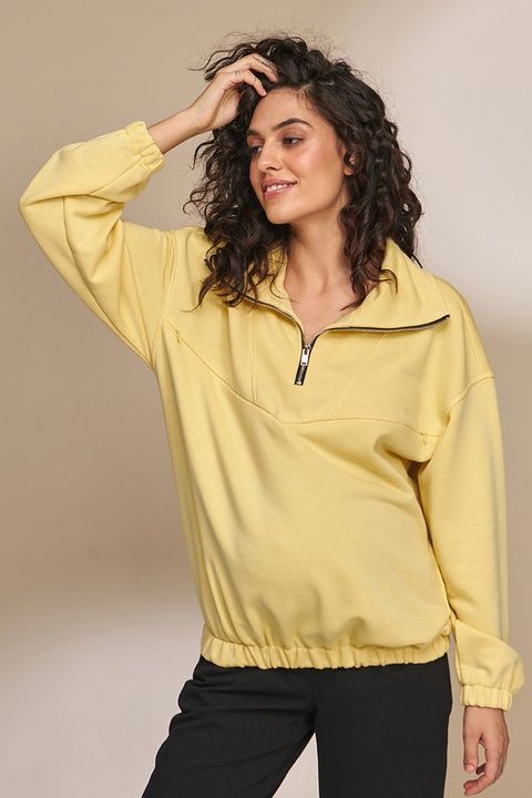 Жовтий світшот з блискавкою для вагітних та годуючих SW-33.022 фото