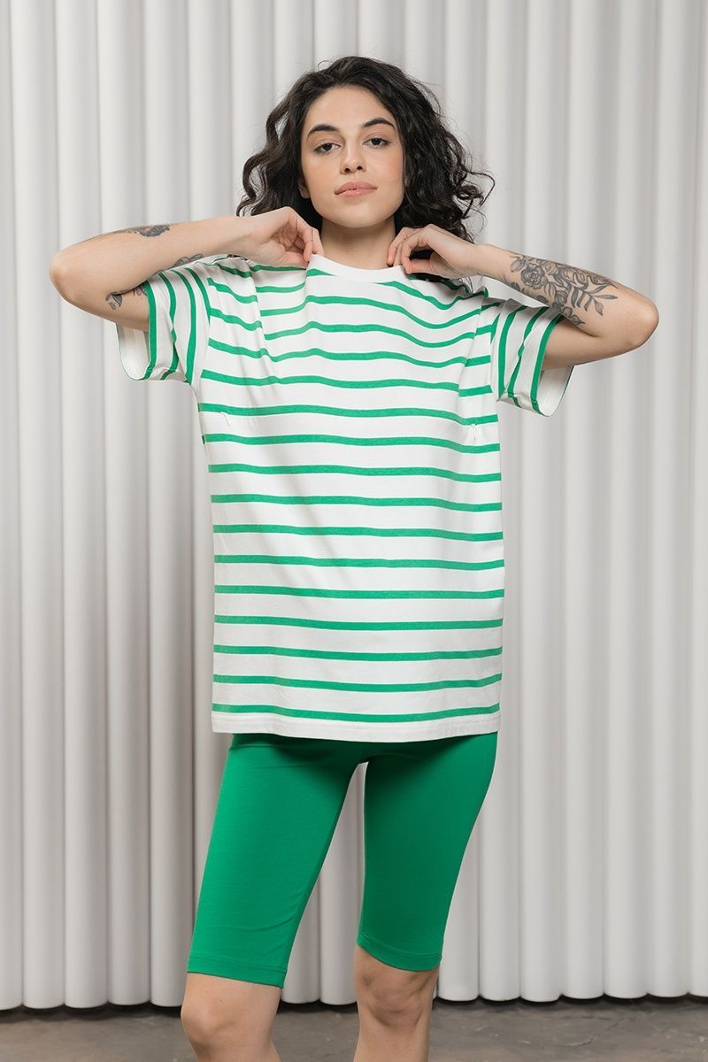 Зелені велосипедки з поясом на животик для вагітних SP-24.022 фото