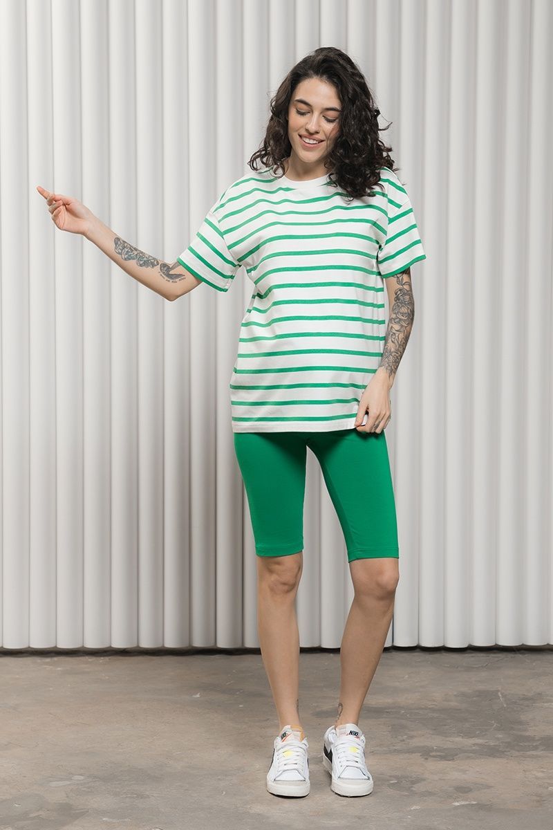 Зелені велосипедки з поясом на животик для вагітних SP-24.022 фото