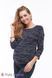 Темно-синій з молочним джемпером з рук 3/4 для вагітних та годуючих BL-39.022 фото 3