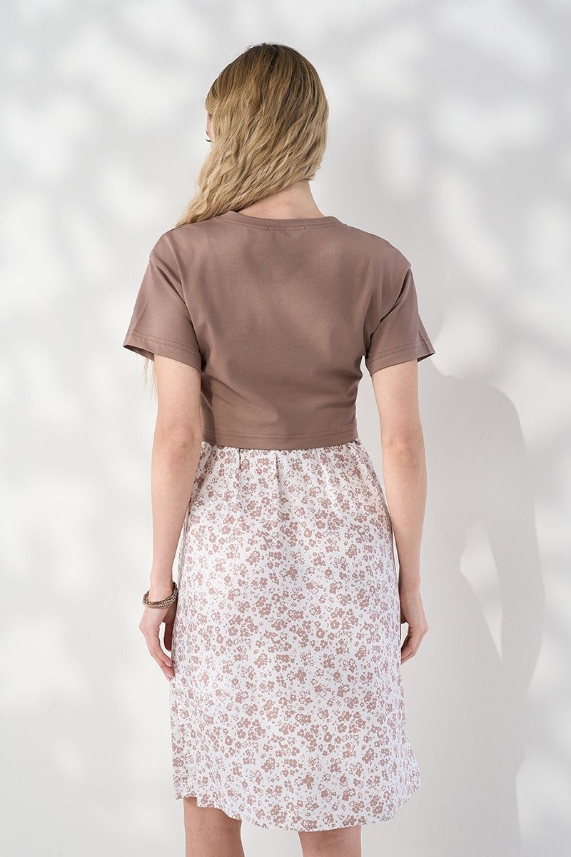 Капучино сукня з топом для вагітних та годуючих DR-26.102 фото