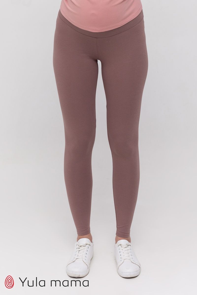 Лосини довгі з поясом під живіт колір темний капучино для вагітних SP-21.021 фото