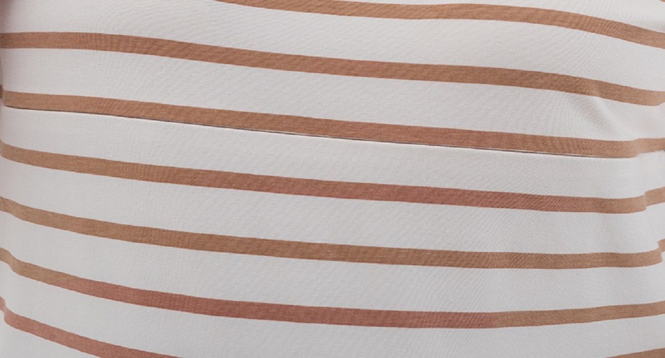 Молочна футболка в бежеву смужку для вагітних та годуючих NR-25.014 фото