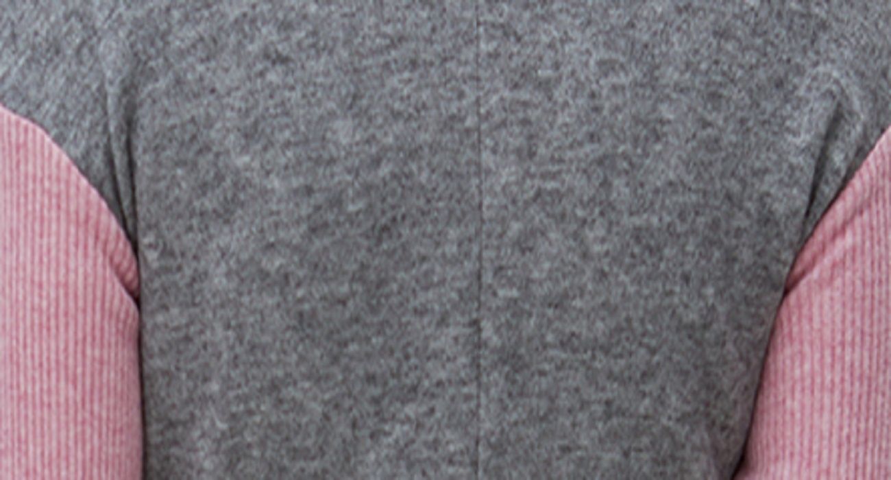 Сірий з рожевим теплий джемпер для вагітних та годуючих TN-49.041 фото