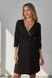 Чорна нічна сорочка з довгим рукавом для вагітних та годуючих NW-1.5.8 фото 4
