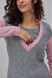 Сірий з рожевим теплий джемпер для вагітних та годуючих TN-49.041 фото 7