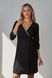 Чорна нічна сорочка з довгим рукавом для вагітних та годуючих NW-1.5.8 фото 3