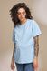 Блакитна футболка оверсайз для вагітних та годуючих NR-33.013 фото 6