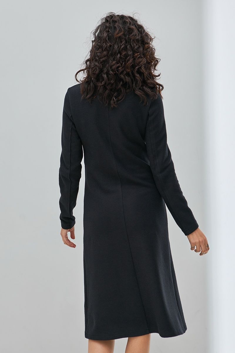 Чорна сукня для вагітних та годуючих DR-44.101 фото