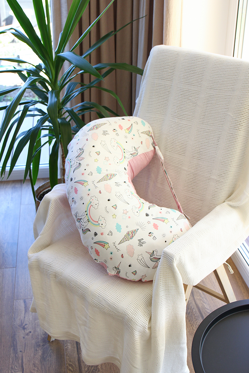 Наволочка для годування,єдинороги на бiлому photo №2