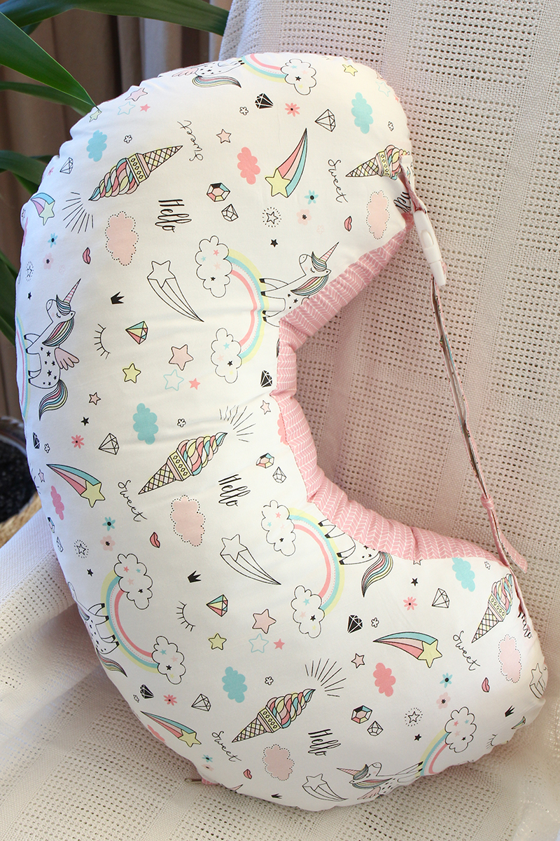 Наволочка для годування,єдинороги на бiлому photo №3