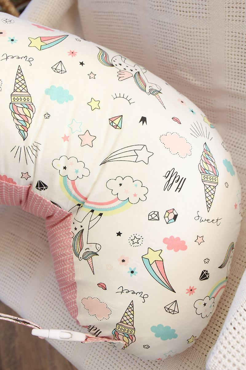 Наволочка для годування,єдинороги на бiлому photo №6