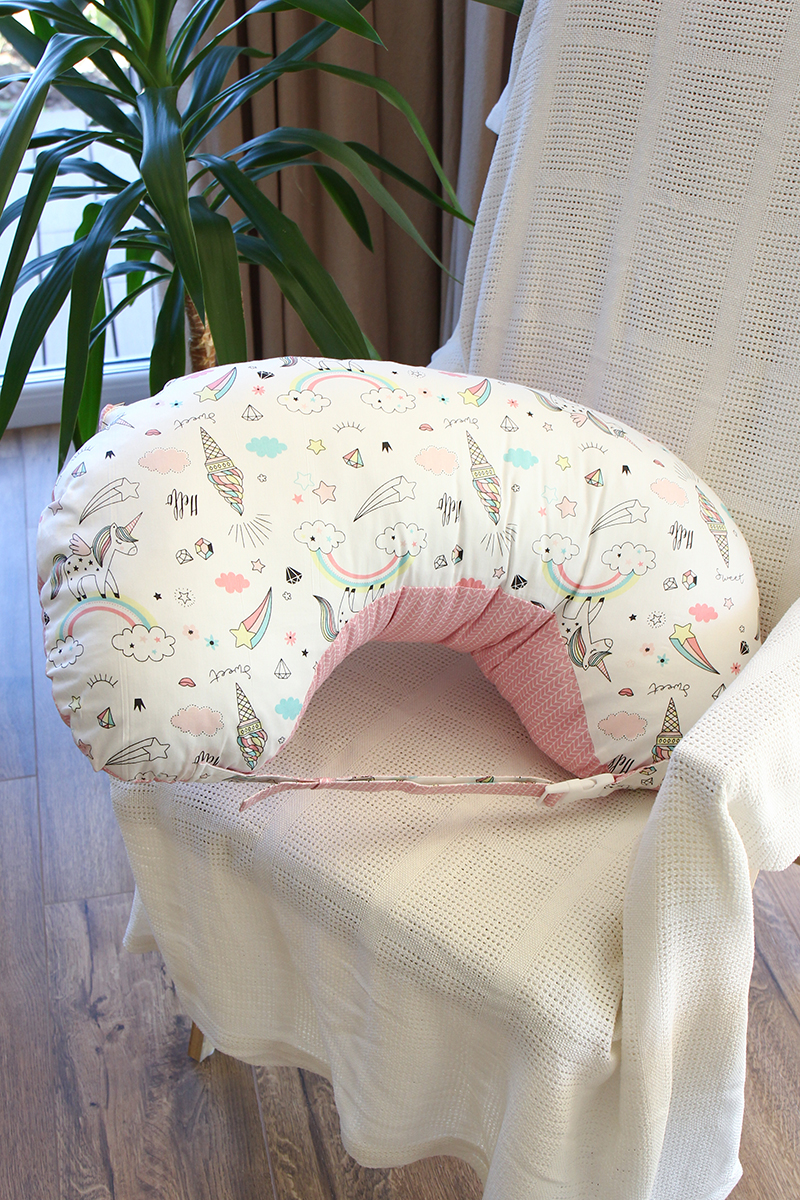 Наволочка для годування,єдинороги на бiлому photo №8